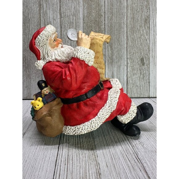 Vtg Resin Santa Checking His List Shelf Sitter Christmas Holiday Collectible 6" - Picture 2 of 10